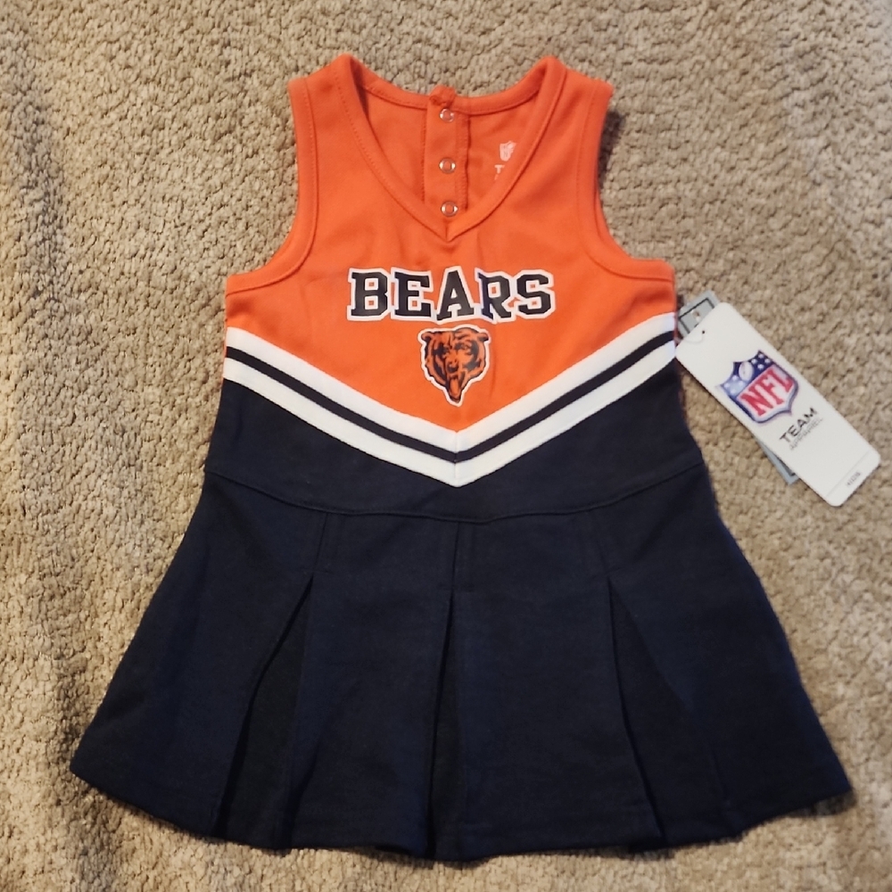 NFL Chicago Bears 12 months Cheerleader Outfit - Orange and Navy